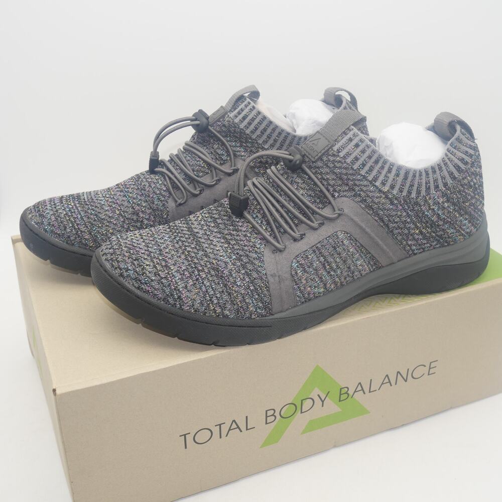 NEW Nurse Mates Align Torri Gray Shimmer Women's Sneakers Shoes Size 9.5